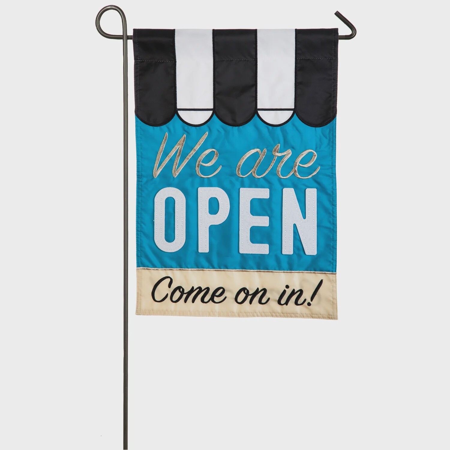 WE ARE OPEN GARDEN FLAG