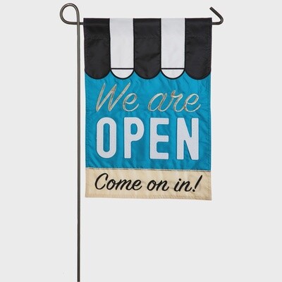 WE ARE OPEN GARDEN FLAG