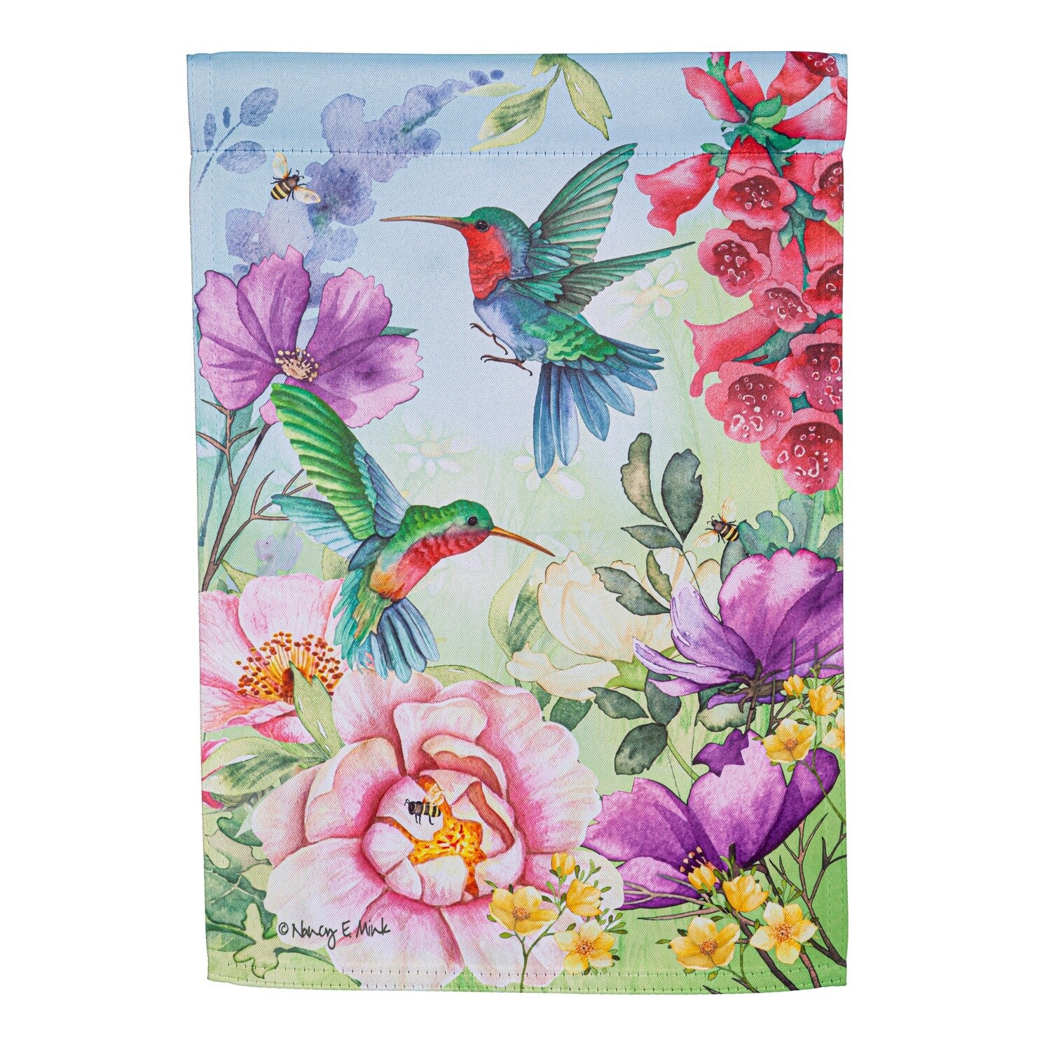 HUMMING ALONG GARDEN FLAG