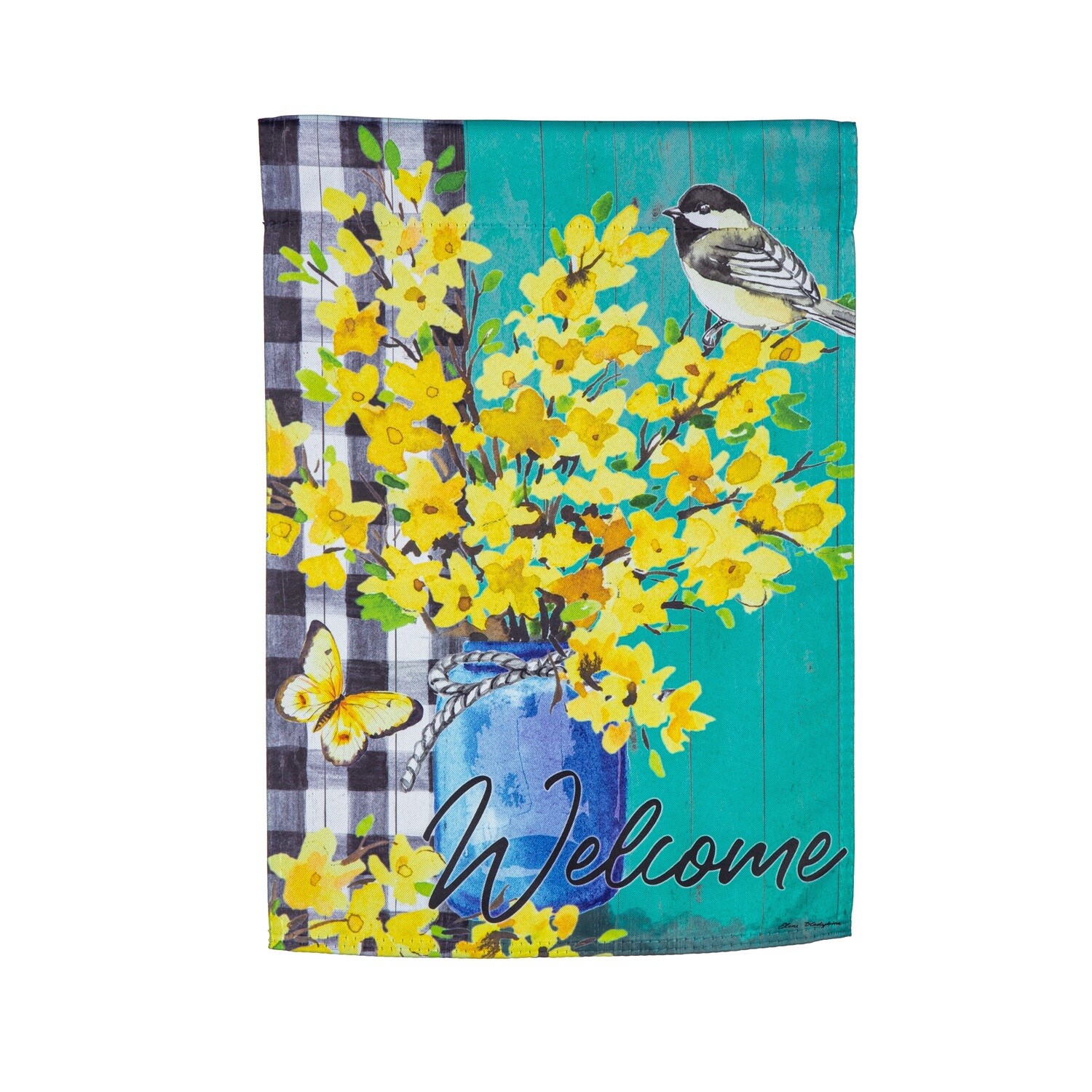 SPRING FORSYTHIA GARDEN FLAG