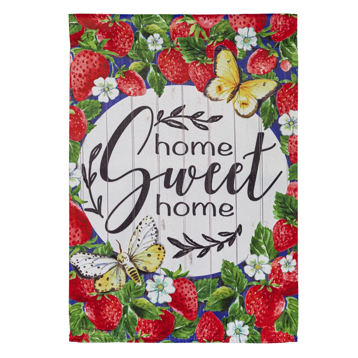 HOME SWEET HOME STRAWBERRIES GARDEN FLAG
