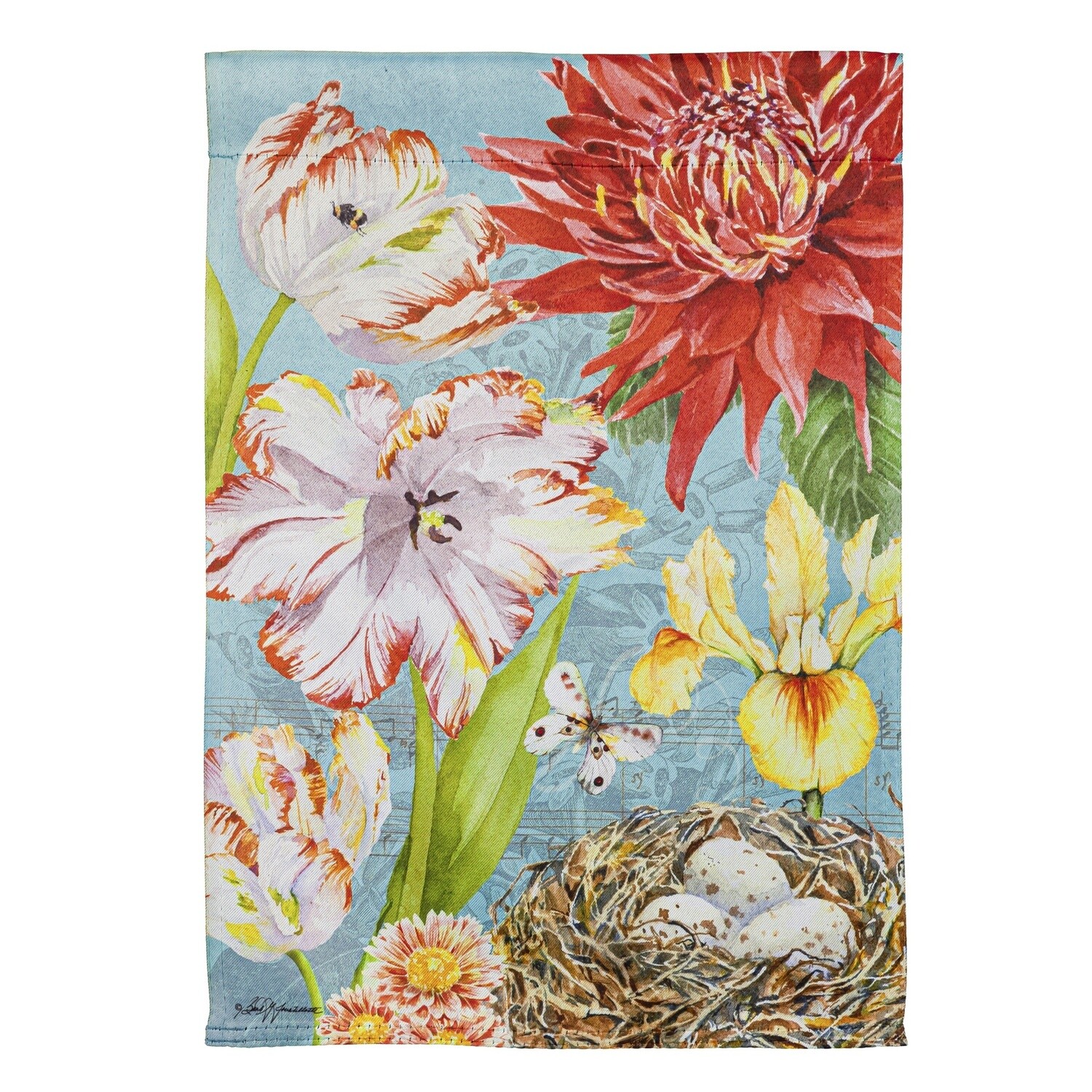 FLEUR NEST GARDEN FLAG