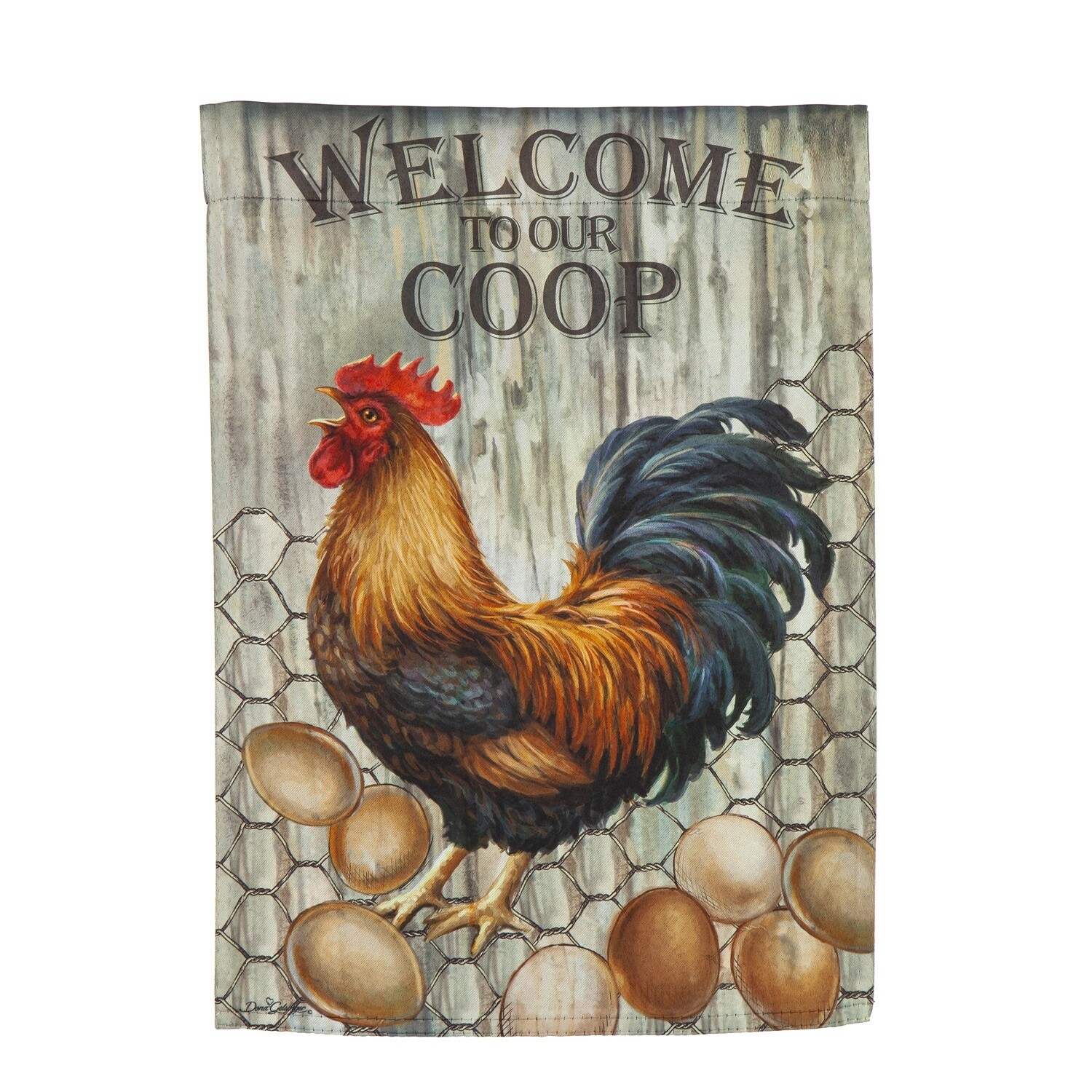 WELCOME TO OUR COOP GARDEN FLAG