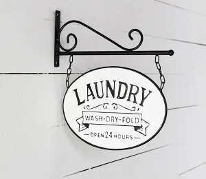 LAUNDRY HANG SIGN/BRACKET