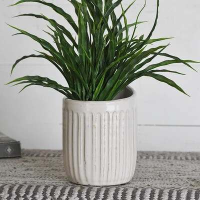 6.5&quot; ARTISAN LINED CERAMIC WALL POCKET