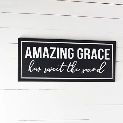 36&quot; METAL AMAZING GRACE SIGN