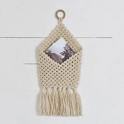 18.5&quot; HANGING MACRAME POCKET