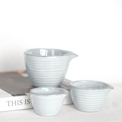 SET OF 3 STONEWARE BOWLS