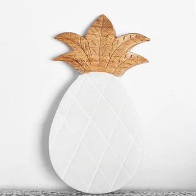 MARBLE/WOOD PINEAPPLE SPOON REST