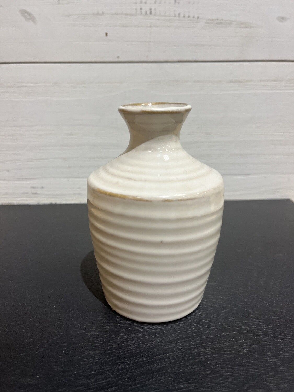 5.3&quot; WHITE CERAMIC VASE