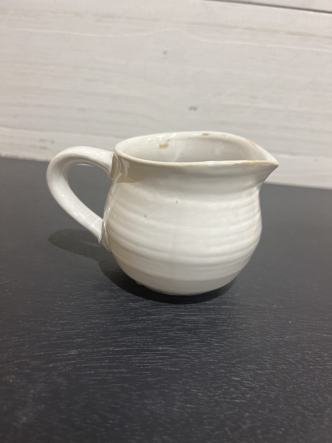 SM. WHITE POTTERY PITCHER