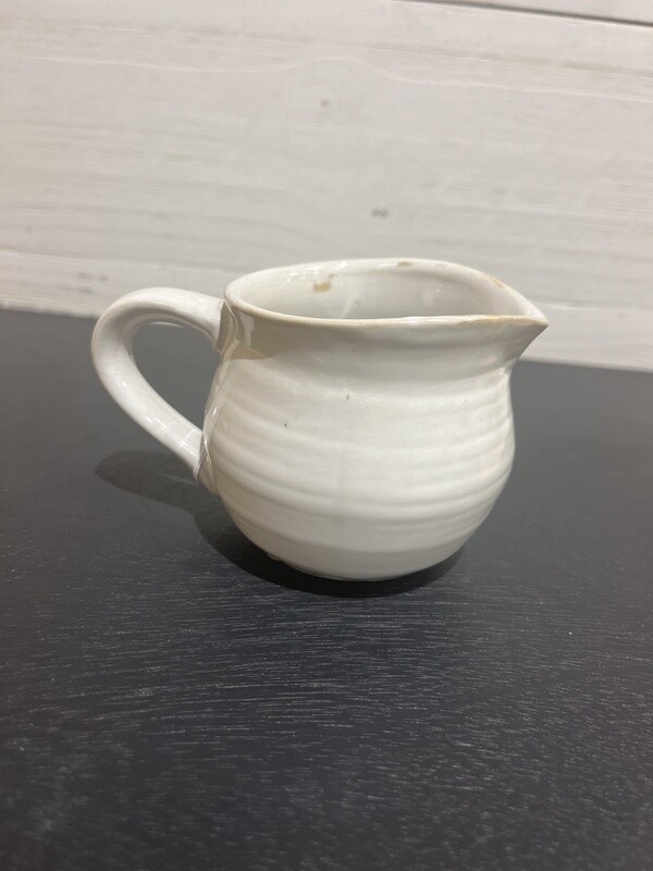 SM. WHITE POTTERY PITCHER