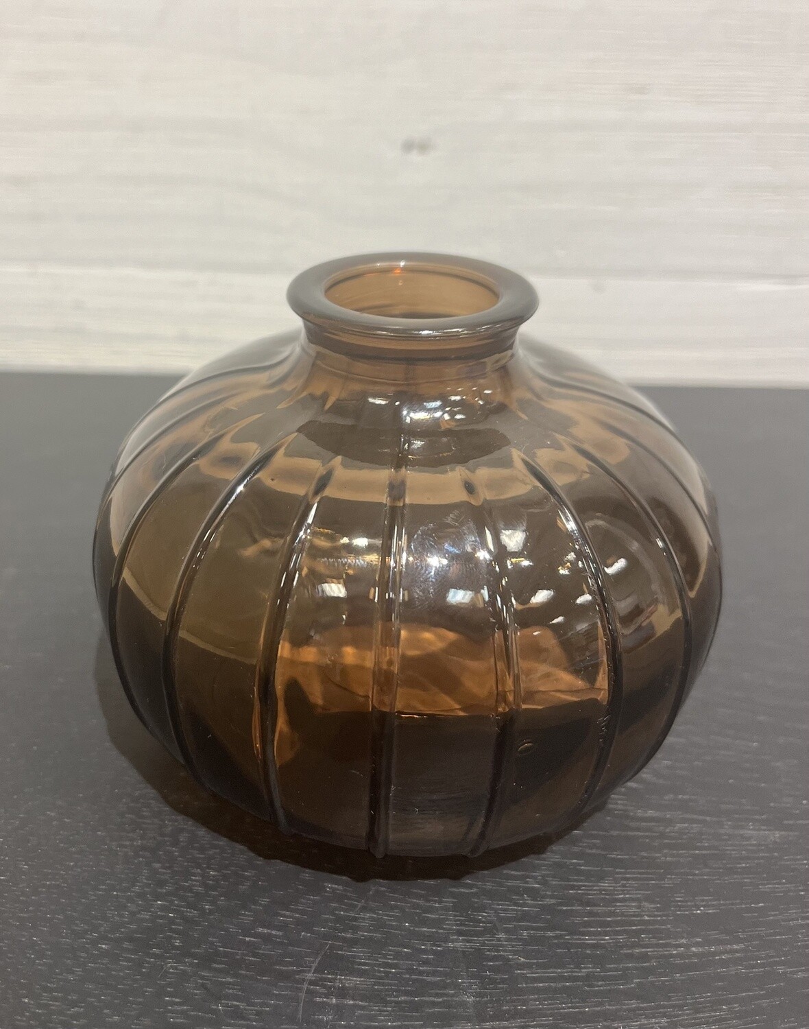5&quot; AMBER GLASS VASE