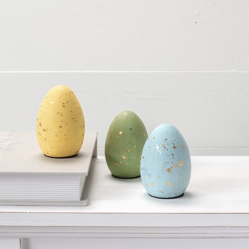 3.25&quot; GOLD SPECKLED EGG ASST.