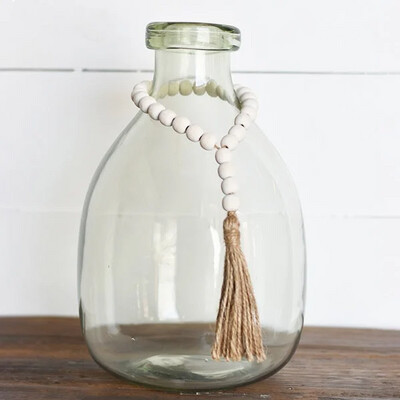 13&quot; WASHED BEADS WITH TASSEL