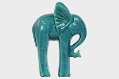 8&quot; Ceramic Standing Elephant with Long Legs Figurine