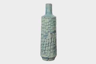 ARMOR SCALE GLAZED CERAMIC VASE 24&quot;
