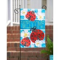LADY BUG WELCOME GARDEN FLAG