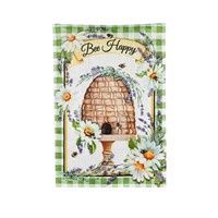 HAPPY BEE HIVE GARDEN FLAG