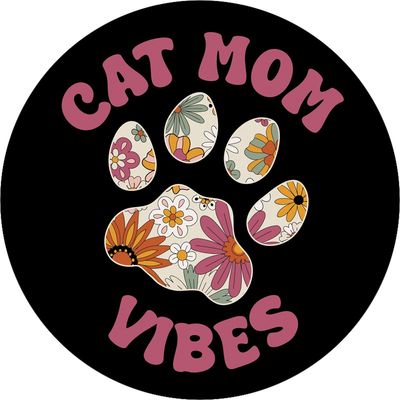 CAT MOM VIBES CAR COASTER