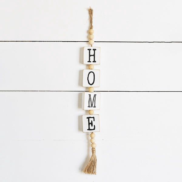 VERTICAL BLOCK HANGER WITH BEADS, TYPE: HOME