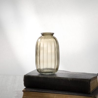 4.72" BEIGE GLASS VASE