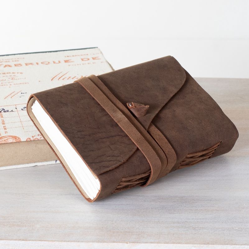 7 X 5 HAND TIED SOFT LEATHER JOURNAL