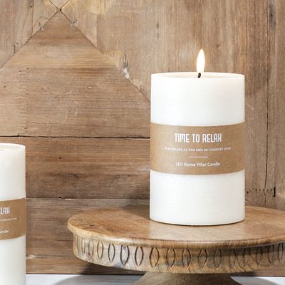 6″ H. WIDE LED PILLAR CANDLE