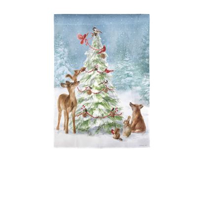 CHRISTMAS TREE AND FRIENDS GARDEN FLAG