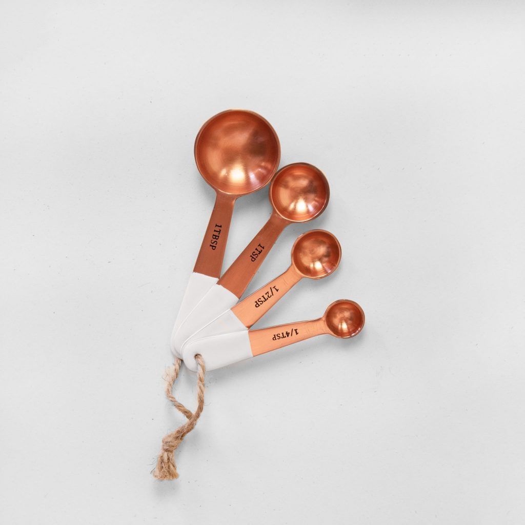 Set of COPPER MEASURING SPOONS