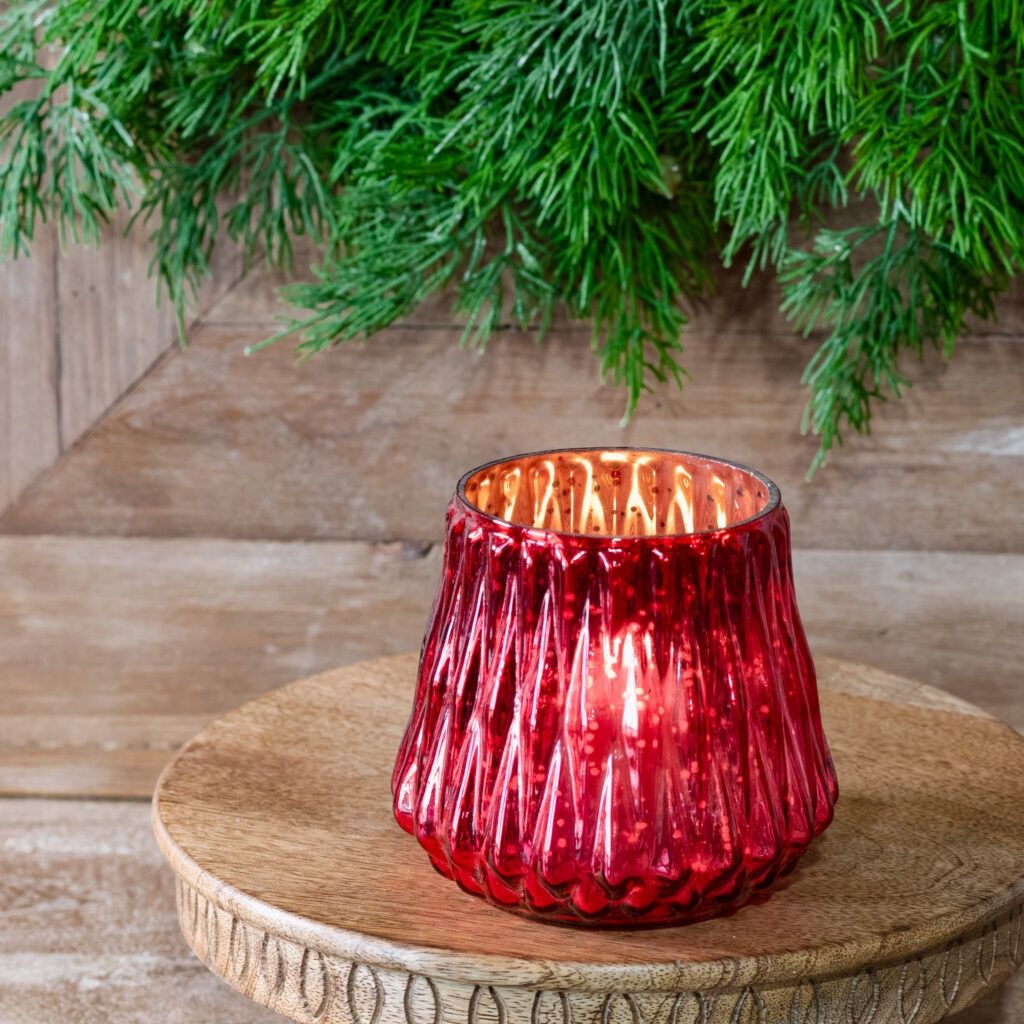5″ RED GLASS VOTIVE