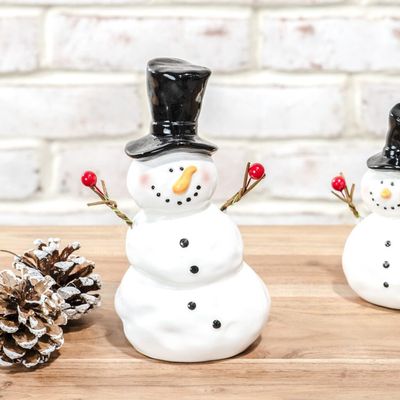 7.5″ CERAMIC SNOWMAN
