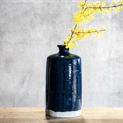 11.8″ DEEP BLUE TERRA COTTA VASE
