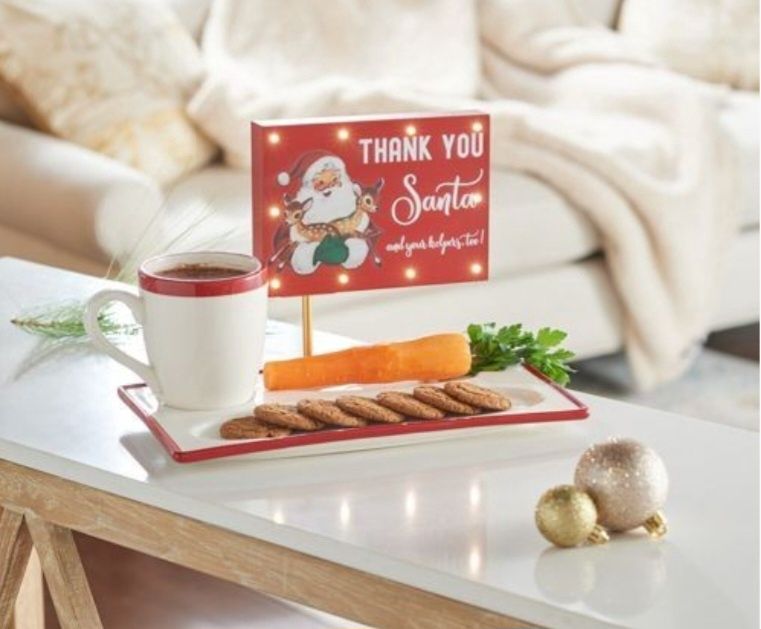 MR. CHRISTMAS ILLUMINATED MILK &amp; COOKIE PLATE