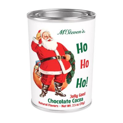 Ho Ho Ho Santa Jolly Good Chocolate Cocoa 2.5oz Oval Tin