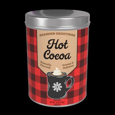 Season's Greetings Red Plaid Chocolate Cocoa 16oz