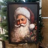 SANTA&#39;S JOLLY GLOW FRAMED ART