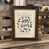 JESUS LOVES ME HYMN WOOD FRAMED PICTURE