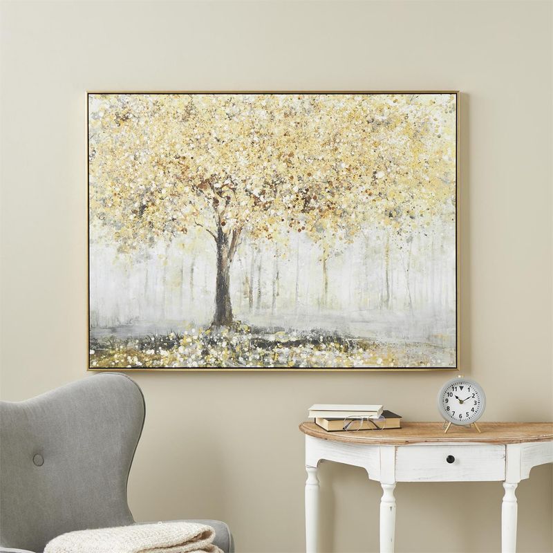 GOLD CANVAS LANSCAPE FOREST FRAMED