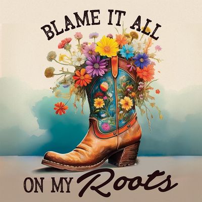 &quot;My roots boot&quot; Square House Coaster