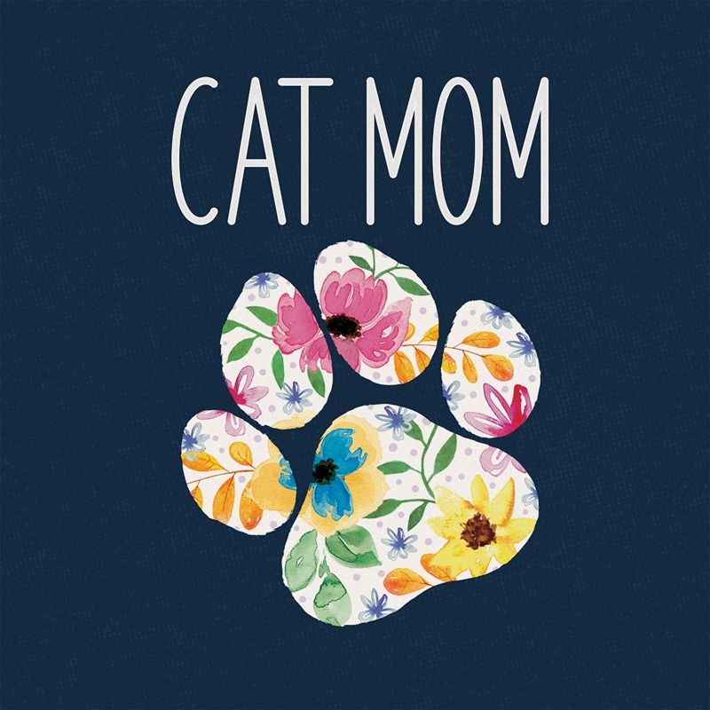 &quot;Cat Mom&quot; Square House Coaster