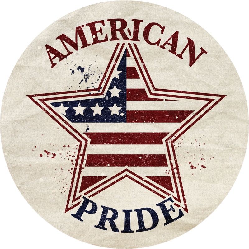 &quot;American Pride&quot; Round Car Coaster