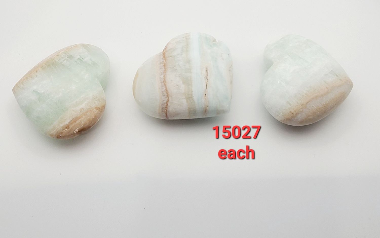 LG CARIBBEAN CALCITE HEART