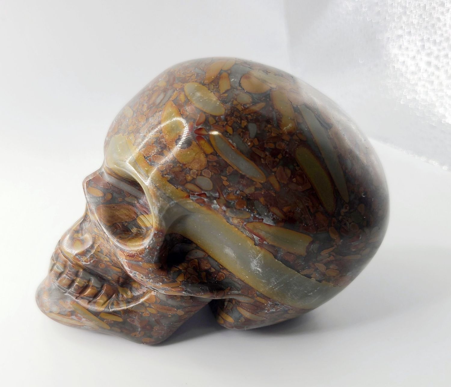 BAMBOO JASPER CARVED SKULL