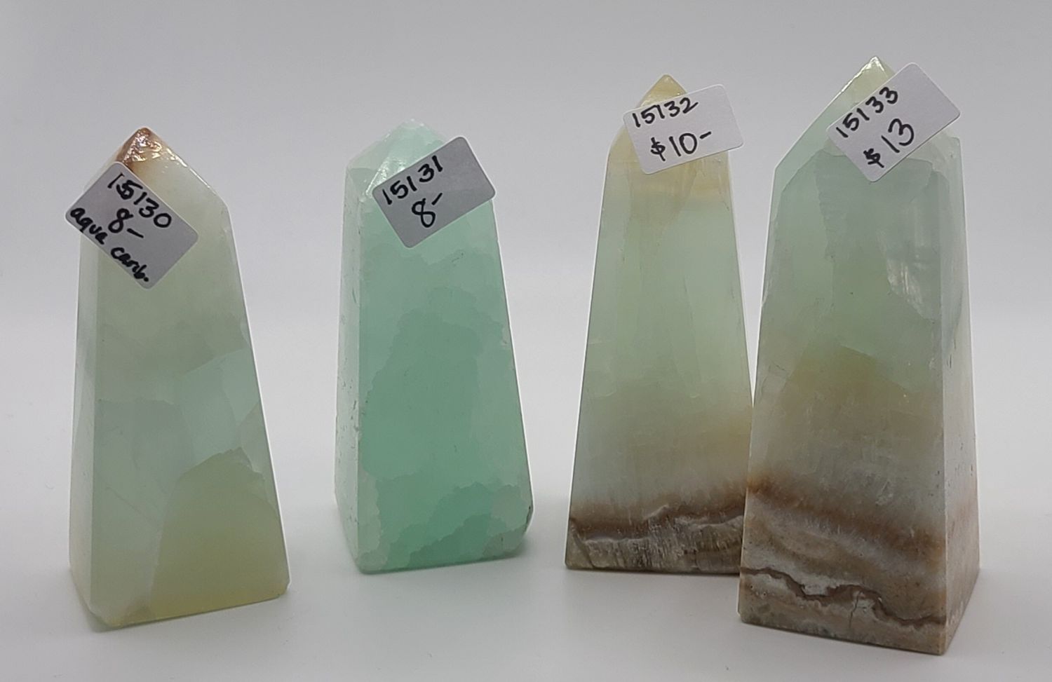 AQUA CARIBBEAN CALCITE TOWER, Size: 15130 149 GRAMS