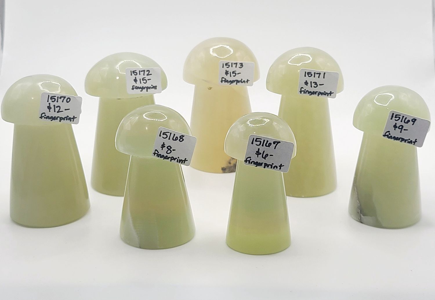 FINGERPRINT GREEN CALCITE MUSHROOM, Size: 15167 70 GRAMS