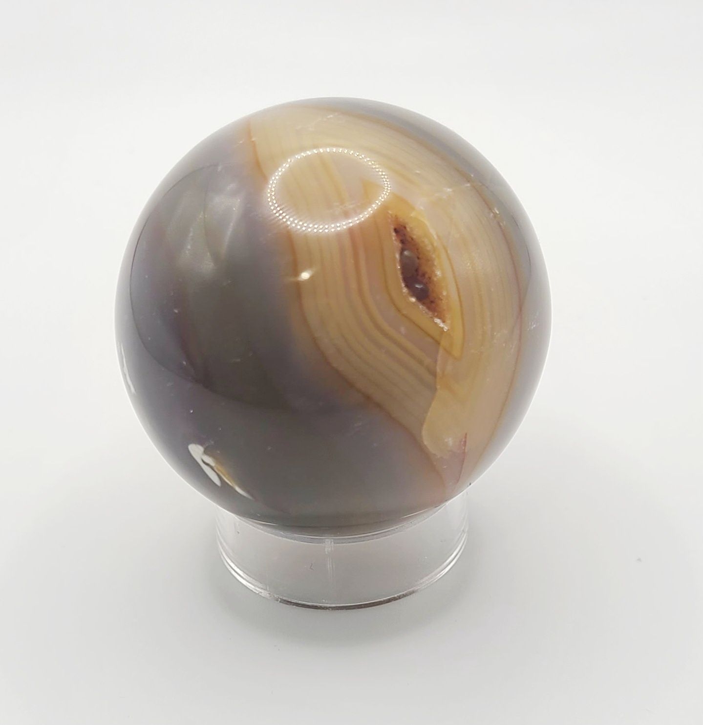 BANDED BLUE AGATE SPHERE