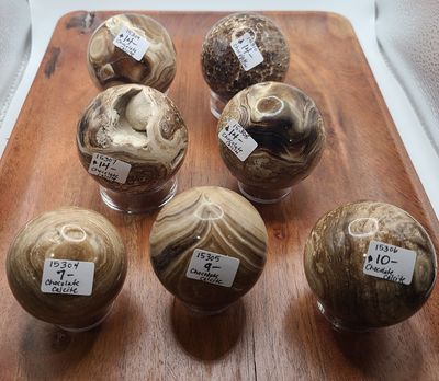 CHOCOLATE CALCITE SPHERE