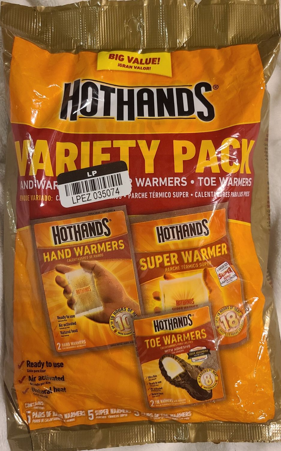 VARIETY PACK HOT HANDS WARMERS