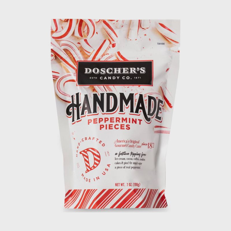 DOSCHER&#39;S HANDMADE PEPPERMINT PIECES 7 OUNCE